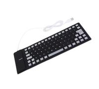 OAJABBGE USB Wireds Silicone Keyboards 85Keys Foldable Flexible Rollups Keyboards For PC Notebook Laptop And Dustproof