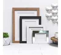 Oak 11x11" Frame for 7x7" Picture - Excel Range Photo Picture Poster Frames with White Mount