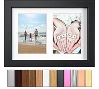 Oak 13x9 (33x22.9cm) Photo Picture Frame with White Mount for 7x5 Photos - Classic Range, 30mm Flat, Wall Hang