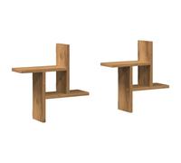 vidaXL Wall Shelves 2 pcs Artisian Oak 38x12x38 cm Engineered Wood