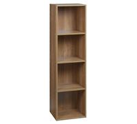 (Oak, 4 Tier) URBN LIVING Wooden Bookcase Storage Shelf