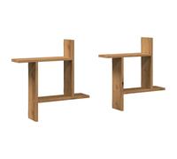 vidaXL Wall Shelves 2 pcs Artisian Oak 50x12x50 cm Engineered Wood