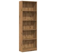 vidaXL Bookcase Artisian Oak 60X24X176 Cm Engineered Wood, Brown