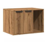 vidaXL Cat Litter Box Enclosure - Hidden House, Artisian Oak Engineered Wood, Dual Function Furniture, 60 x 40 x 40 cm