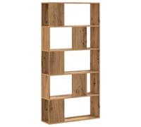 vidaXL Bookcase 5-tier Artisian Oak 80.5X23.5X162.5 Cm Engineered Wood, Brown