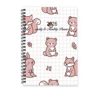 Oak Acorns 2026 Planner A5 To Do List Notebook Diaries 2026 Mens Diary Planner/Diary for Teaching Assistant Week To View Monthly Year with Dotted Line Note Page Slim