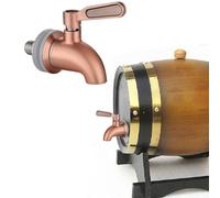 Oak Aging Barrel For Whiskey, Vintage Wood Wine Barrel Dispenser With Steady Flow Lever, Personalized Flavor Infusion, Home Bar Decor, Elegant 7x6.5Cm