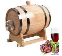 Oak Aging Barrel,Mini Whiskey Barrels with Wood Stand, Bung & Spigot,1L Whiskey Barrel Dispenser,Table Home Bar Decor Display & Storage for Spirits, Liquors, Wine, Beer