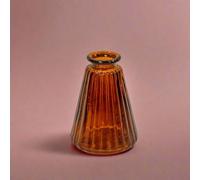 Oak and Brook Burnt Amber Ribbed Glass Bottle