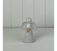 Oak and Brook White Ceramic Angel Ornament