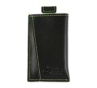 Oak and Steel Genuine Leather Compact Money Clip Wallet, Card Case, Secure RFID Blocking