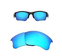 Oak&ban Mirror Polarized Replacement Lenses for Oakley Flak Jacket XLJ Sunglass Blue