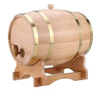 Oak Barrel 10L Vintage Wood Wine Barrel Wooden Barrel Dispenser for Whiskey, Bourbon, Tequila, with Matching Stand, Ideal for Storing Various Spirits