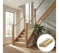 Oak Baserail Modern 2.4M 8mm Groove For Glass Uk Manufactured Traditional Products Ltd