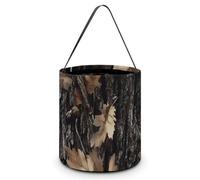 Oak Camouflage Pattern Large Easter Basket Candy Bags Canva Tote Bag Portable Hallowee Bucket