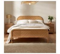 Oak Chevron Double Bed Frame - Julian Bowen
