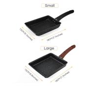 (oak color (white frame), M) Mini Nonstick Pan Fried Egg Pot with Iron Material General Purpose Induction Cooker