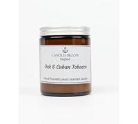 Oak & Cuban Tobacco 180ml Amber Jar Scented Candle - 35 Hour Burn Time - Eco & Vegan Friendly