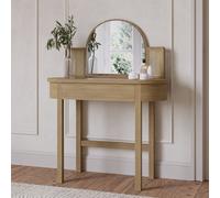 Oak Dressing Table with Mirror and Drawer - Ida