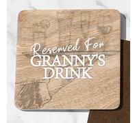 Oak Effect Coaster Cute Granny Gift Reserved For Granny's Drink Granny Birthday Christmas Or Granny Mother's Day Present from Grandchildren Ideal Granny Gift For New Grandparent