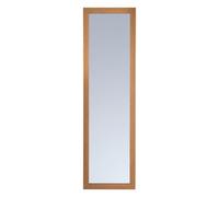 Oak Effect Rectangular Overdoor Mirror Framed Mirror (H)135Cm (W)38.5Cm