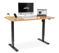 Oak Electric Height Adjustable Standing Desk, Office Quiet & Fast 1400 x 700mm - DH242