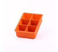 Oak & Ember Large Ice Cube Mould with Lid - Makes 6 Slow Melting Square Ice Cubes for Whisky, Bourbon, Spirits & Cocktails - Silicone Ice Cube Tray, Home Bar Accessories & Gifts