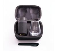 Oak & Ember Mini Glask Traveller - Whisky & Spirit Travel Set with Mini Nosing Glass, 100ml Flight Flask & Water-Resistant Carry Case - Tasting Kit & Gift for Drinks Lovers (Navy Blue)