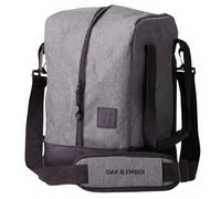 Oak & Ember Premium 4 Bottle Wine Carrier - Protective Hard Dividers, Waterproof Base, Shoulder Strap & Handles - Stylish Tote Bag for Wine, Whisky & Spirits - Gift for Him & Her