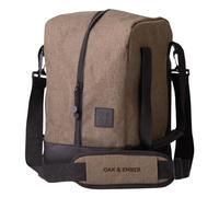 Oak & Ember Premium 4 Bottle Wine Carrier - Protective Hard Dividers, Waterproof Base, Shoulder Strap & Handles - Stylish Tote Bag for Wine, Whisky & Spirits - Gift for Him & Her