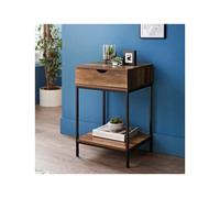 Oak finish Tromso 1 Drawer Side Table Store items in the drawer & book