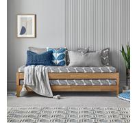 Oak Finish Wooden Stacking Single Bed Frame