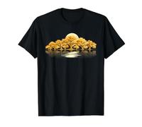 Oak Forest Moon Reflection Nature Woodland Value Graphic T-Shirt, Men, Black, S
