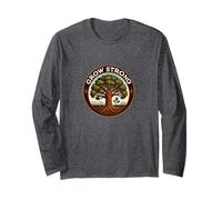 Oak from Acorn Illustration Tree Lovers mighty Oak tree Long Sleeve T-Shirt