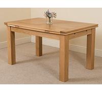 Oak Furniture King Richmond Oak Extendable Dining Table, 140-220 cm Extending Kitchen Table, Seats 6-8 People, Natural Finish