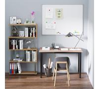 Oak Grain Tone 120cm Computer Desk Home Office Writing Table 100kg Capacity