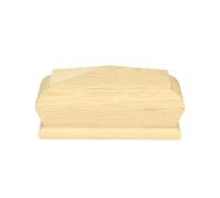 Oak Half Pyramid Cap - Recessed to Fit 90mm x 43mm Half Newel Post - Unfinished Solid Oak Stair Part 120mm x 60mm x 53mm