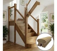 Oak Handrail Duchess 1.2M - 8mm Groove For Glass Panels Uk Manufactured Traditional Products Ltd