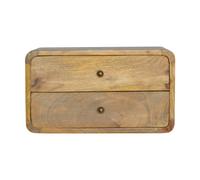 Oak-ish 2 Drawer Floating Bedside