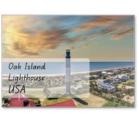 Oak Island Lighthouse North Carolina, Fridge Magnet