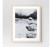 Oak Large Picture Photo Frame 22" x 28" Picture Photo Poster Frame Made of Solid MDF Wood with Perspex Glass Sheet, Vertical and Horizontal Wall Mounted Frame 55.88 x 71.12cm