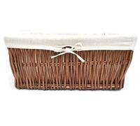 OAK LARGE WIDER WICKER KITCHEN TOY CUPBOARD STORAGE BASKET CHRISTMAS EMPTY HAMPER BASKET. Large 46x35x19.5cm