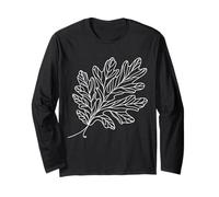 Oak Leaf Line Art Nature Lover Long Sleeve T-Shirt