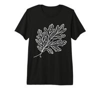 Oak Leaf Line Art Nature Lover Premium T-Shirt