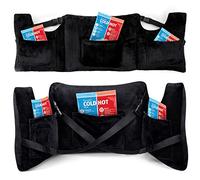 Oak Leaf Post Mastectomy Pillow for Recovery Gift for Mastectomy Patients with 4 Pockets to Support Breast Surgery Healing for Sleeping, Recovery, Seatbelt Protection (Pure Black(Upgraded))