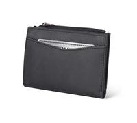 Oak Leathers Leather Wallet for Women - Small RFID Coin Purse Credit Card & ID Holder for Ladies, Gift for Women's, Bifold Wallets (Crazy Horse Black)