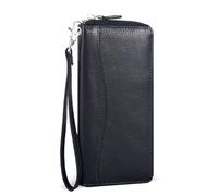 Oak Leathers Leather Wallet - RFID Womens Wallet Clutch with 8 Credit Card Holder, Coin Pocket, Gift for Women’s, Ladies Purse (Navy)