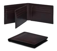 Oak Leathers Mens Slim Wallet | Minimalist Brown Leather Fabric | RFID Blocking | Bill fold Credit Card Holder | Gifts for Men