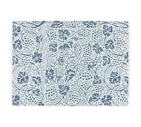 Oak Leaves & Berries Glass Worktop Protector - Blue Large Textured Kitchen Cutting Board Gift 39cm x 28.5cm (15" x 11")