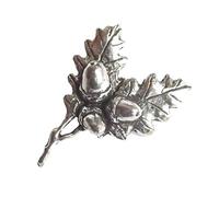 OAK LEAVES "Birds, Animals & Nature" Hand Made in UK Pewter Lapel Pin Badge